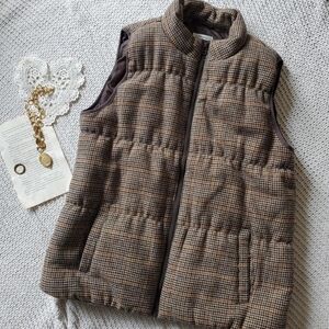 Maurices Brown Checkered Women's Vest Size Large
